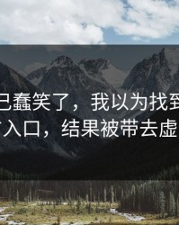 我被自己蠢笑了，我以为找到了爱游戏官方入口，结果被带去虚假公告