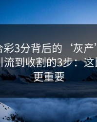 澳门六合彩3分背后的‘灰产’怎么运作：从引流到收割的3步：这比你想的更重要